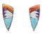 Multicolor Inlay Jewelry Sterling Silver Post Earrings BW69001